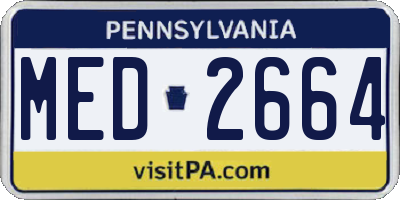 PA license plate MED2664