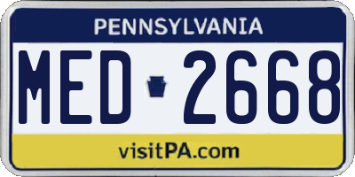 PA license plate MED2668