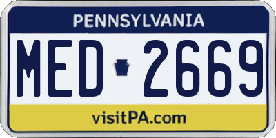 PA license plate MED2669