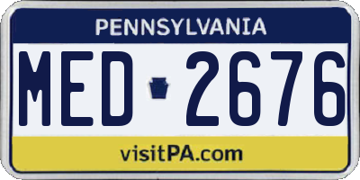 PA license plate MED2676