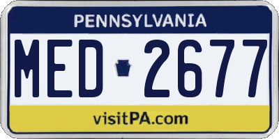 PA license plate MED2677