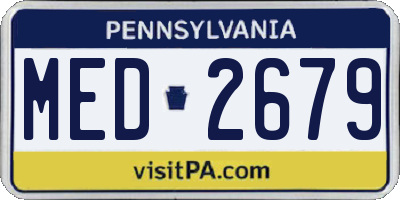 PA license plate MED2679