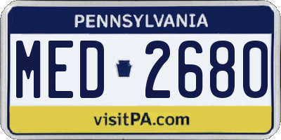 PA license plate MED2680