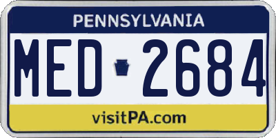PA license plate MED2684