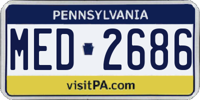 PA license plate MED2686
