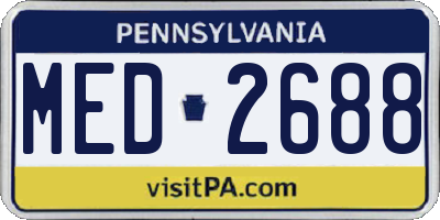 PA license plate MED2688