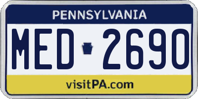 PA license plate MED2690
