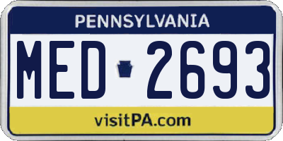 PA license plate MED2693