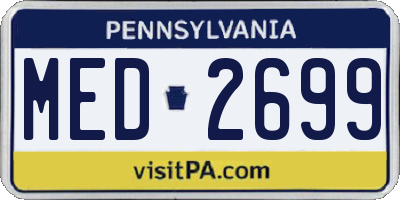 PA license plate MED2699