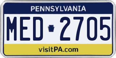 PA license plate MED2705
