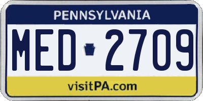 PA license plate MED2709