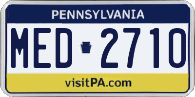 PA license plate MED2710