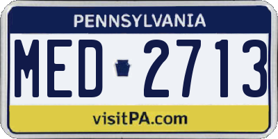PA license plate MED2713