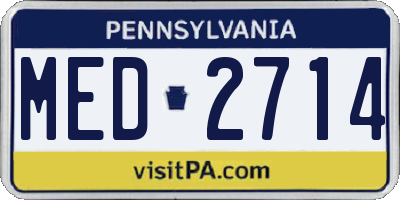 PA license plate MED2714
