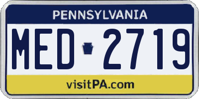 PA license plate MED2719