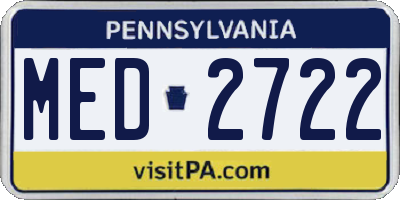 PA license plate MED2722