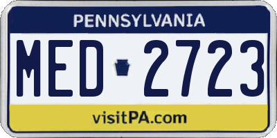 PA license plate MED2723