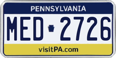 PA license plate MED2726
