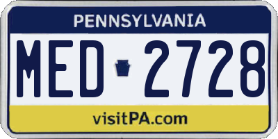 PA license plate MED2728