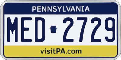 PA license plate MED2729