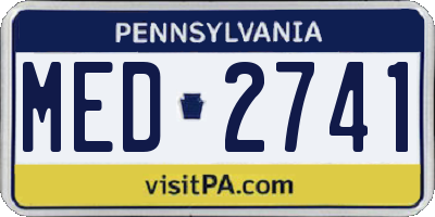PA license plate MED2741