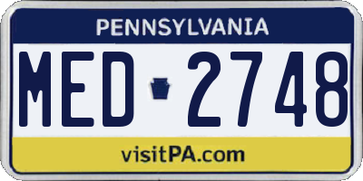 PA license plate MED2748