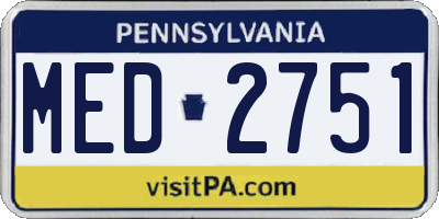 PA license plate MED2751