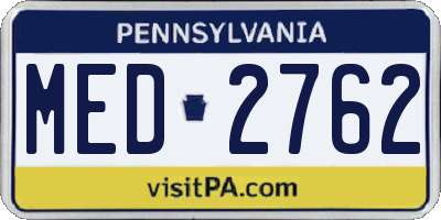 PA license plate MED2762
