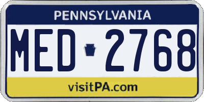 PA license plate MED2768