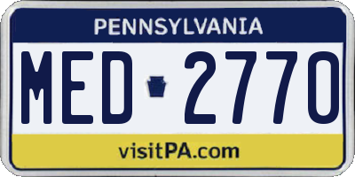 PA license plate MED2770