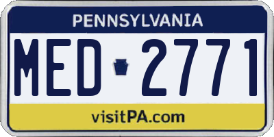 PA license plate MED2771