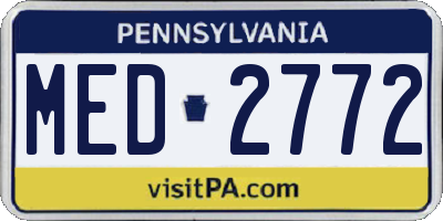 PA license plate MED2772