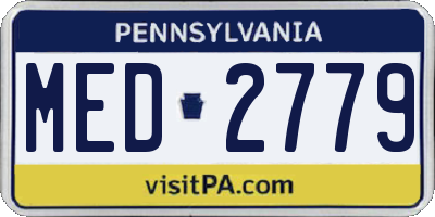 PA license plate MED2779