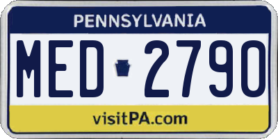 PA license plate MED2790
