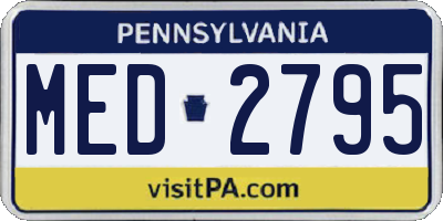 PA license plate MED2795