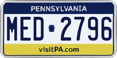 PA license plate MED2796