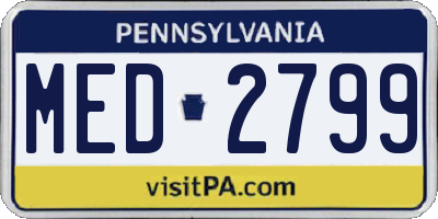PA license plate MED2799