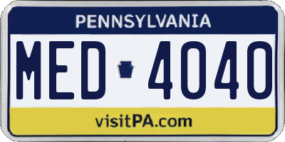 PA license plate MED4040