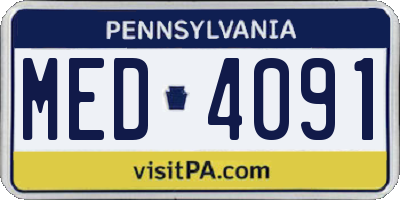 PA license plate MED4091