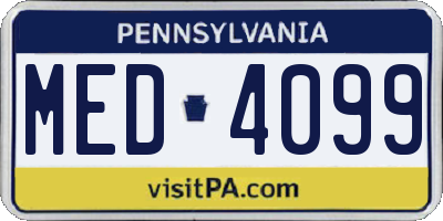 PA license plate MED4099