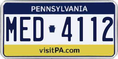 PA license plate MED4112
