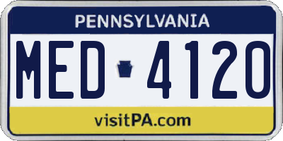 PA license plate MED4120
