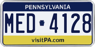 PA license plate MED4128