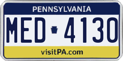 PA license plate MED4130