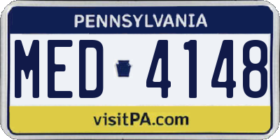 PA license plate MED4148