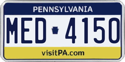 PA license plate MED4150