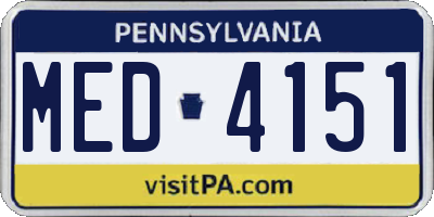PA license plate MED4151