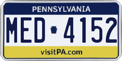 PA license plate MED4152