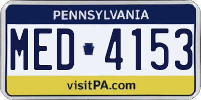 PA license plate MED4153
