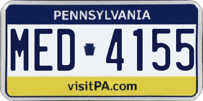 PA license plate MED4155